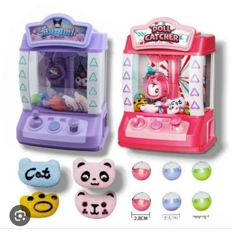 mainan mesin capit joy claw hello kitty kuromi