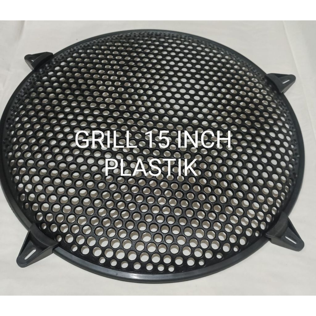 grill speaker 15" bahan plastik berkualitas tutup speaker 15 inch