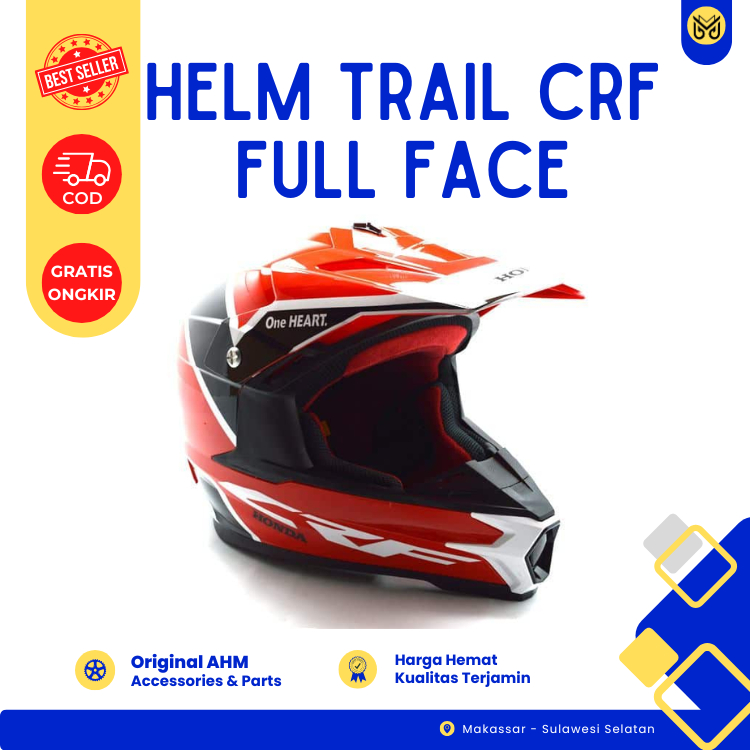 Termurah ORI AHM - Helm Honda CRF 150 (Helm Trail)