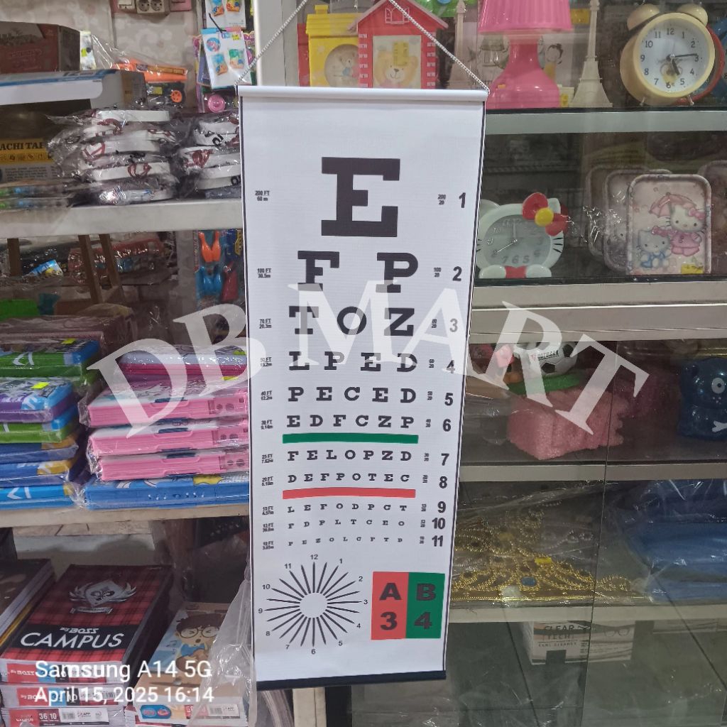 Snellen Chart Manual | E Chart Manual | Alat Test Penglihatan Manual | Snellen Chart Test Penglihata