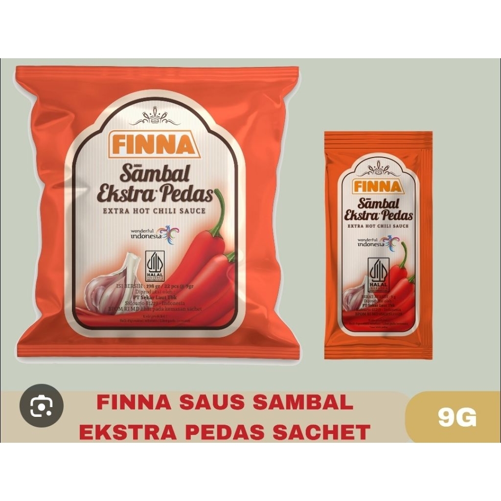 Terlaris  Finna Delmonte Mc Lewis Sauce saos sambal extra pedas hot chili saus tomat ketchup sachet 