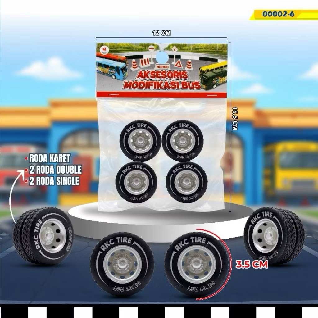 Roda Karet Miniatur Bus RKC (RKC Tire)