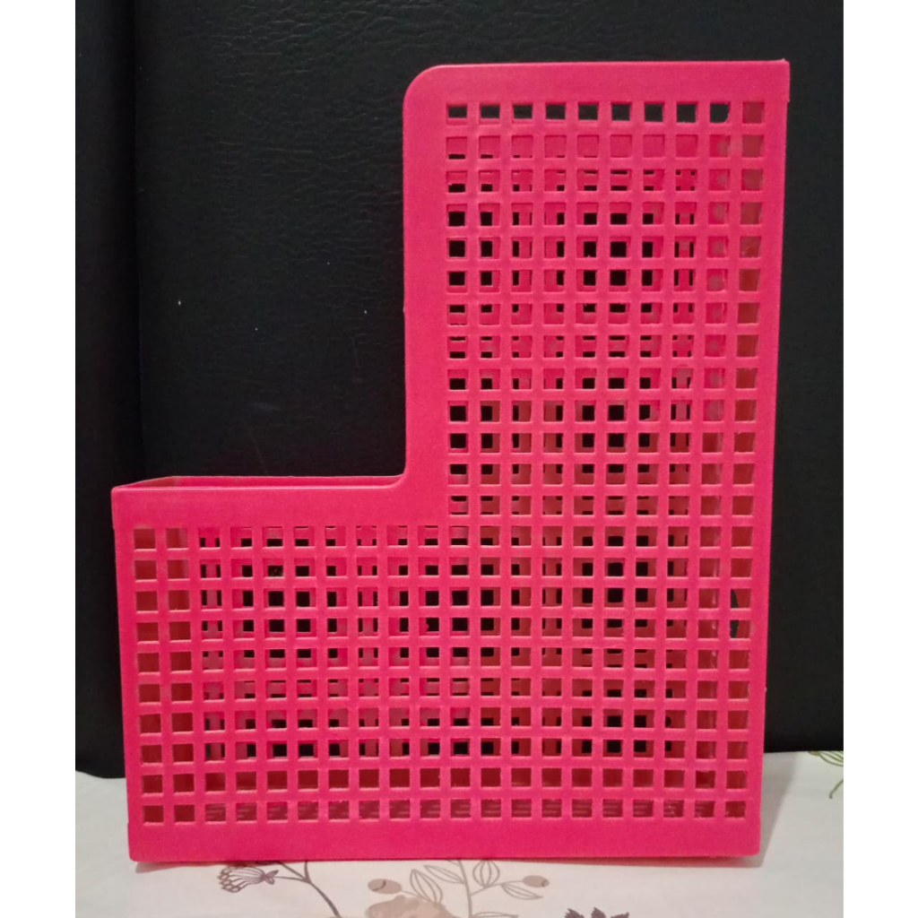 

[Preloved} Rak File / Magazine Holder Plastik Warna Pink