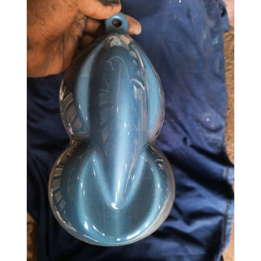 cat PU Blue medio vespa biru muda abu metalik