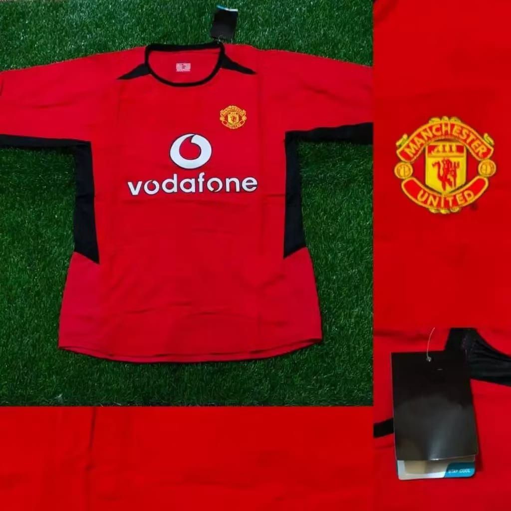 JERSEY RETRO VINTAGE MU HOME VODAFONE 2002/2003 GRADE ORI AAA CLASSIC / Jersey Retro Man United.