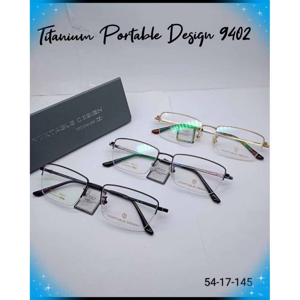 kacamata frame original titanium portable design 9402