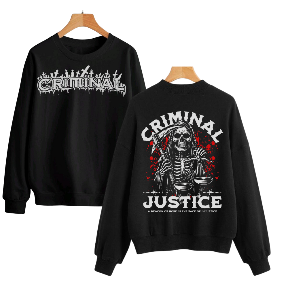 ZHON ARMY Jaket Sweater Pria Crewneck Hitam Fashion Stylo Baju Cewek Cowok Lengan Panjang