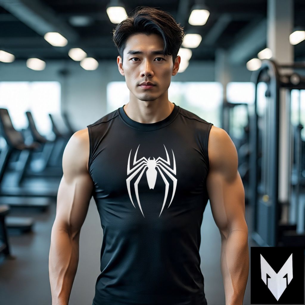 Kaos Singlet Olahraga Compression SPIDERMAN gym Fitnes Baju Tanpa lengan Sport Lekbong