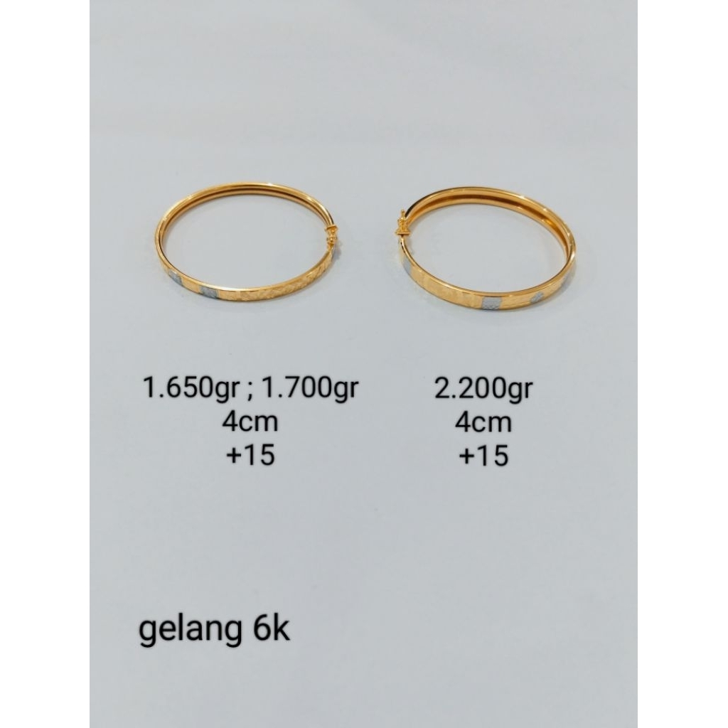 gelang emas 6 karat
