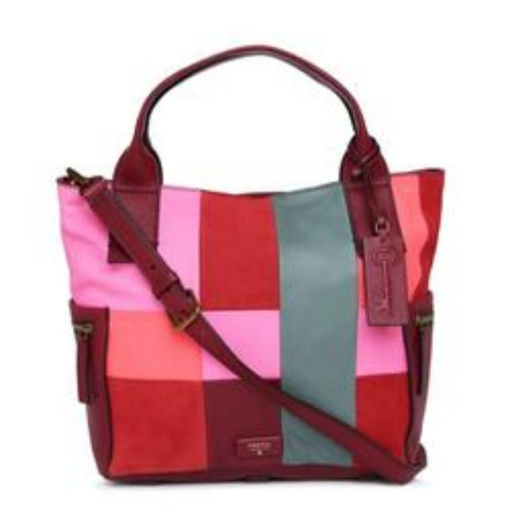 Tas Wanita Emerson Satchel Patchwork Red
