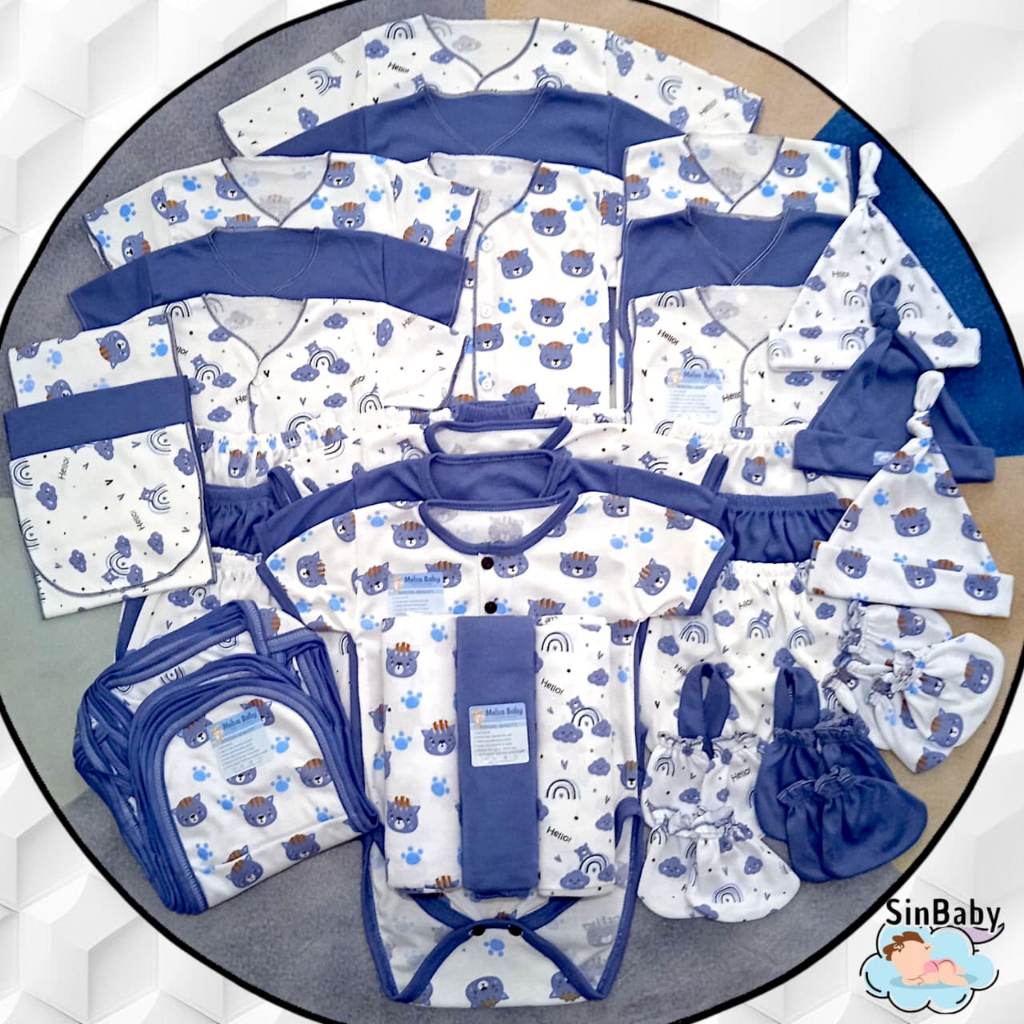 Sin Baby Paket Lengkap Lahiran 42 Pcs Baju Bayi Newborn Set Pakaian Bayi Laki laki Perempuan Baru La