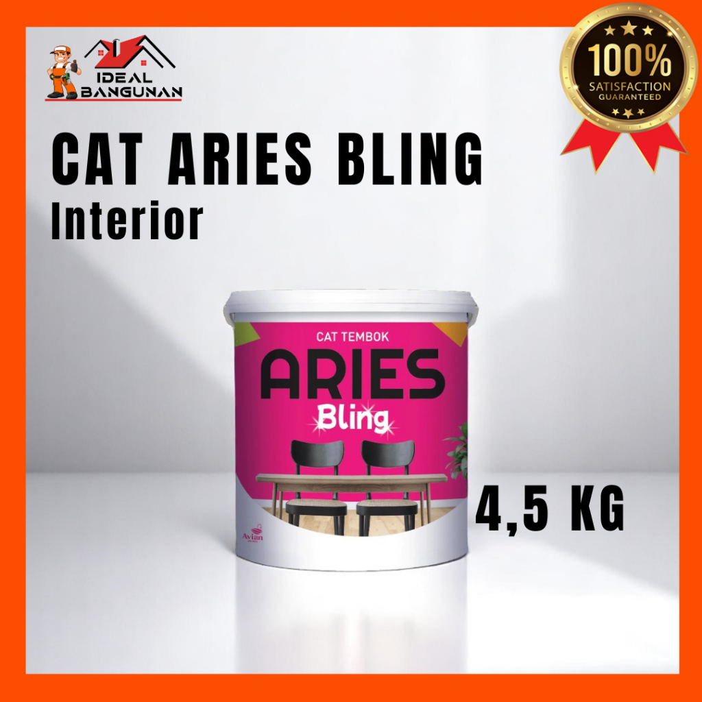 CAT TEMBOK ARIES BLING 4,5 KG SEMUA WARNA | CAT TEMBOK AVIAN BRANDS | CAT TEMBOK INTERIOR