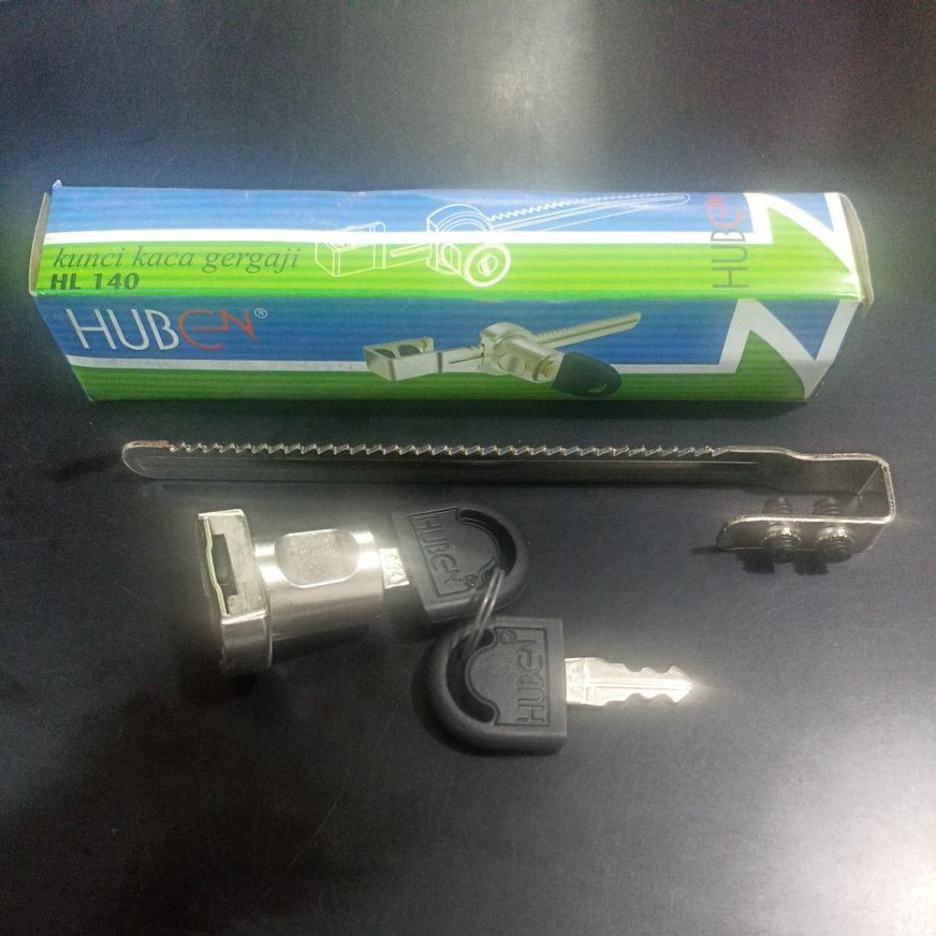 Kunci etalase kaca steling HUBEN