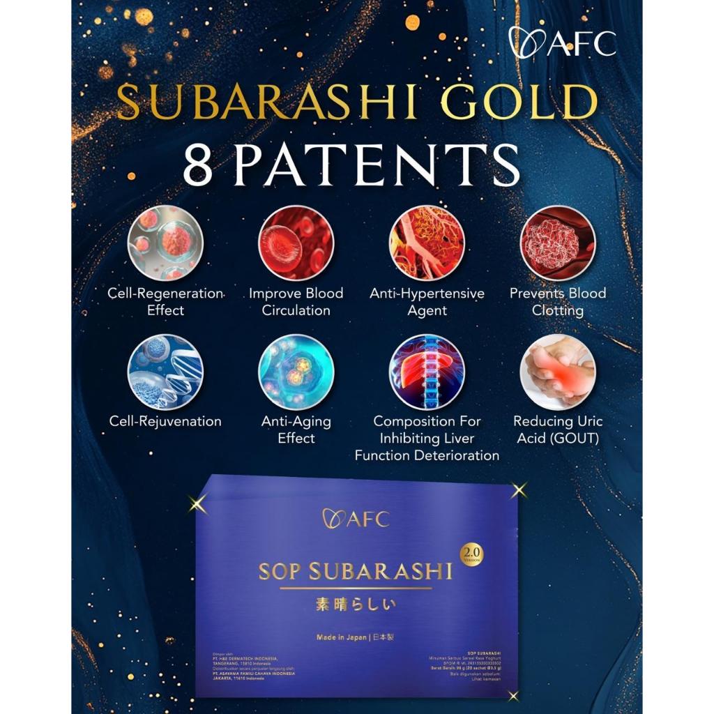 Resmi AFC Japan - SOP Subarashi Subarasi / Utsukushhii Gold / Hikari Suplemen Kesehatan Halal