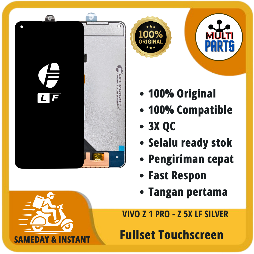 LF - SILVER LCD VIVO Z1 PRO / Z5X – FULLSET TOUCHSCREEN