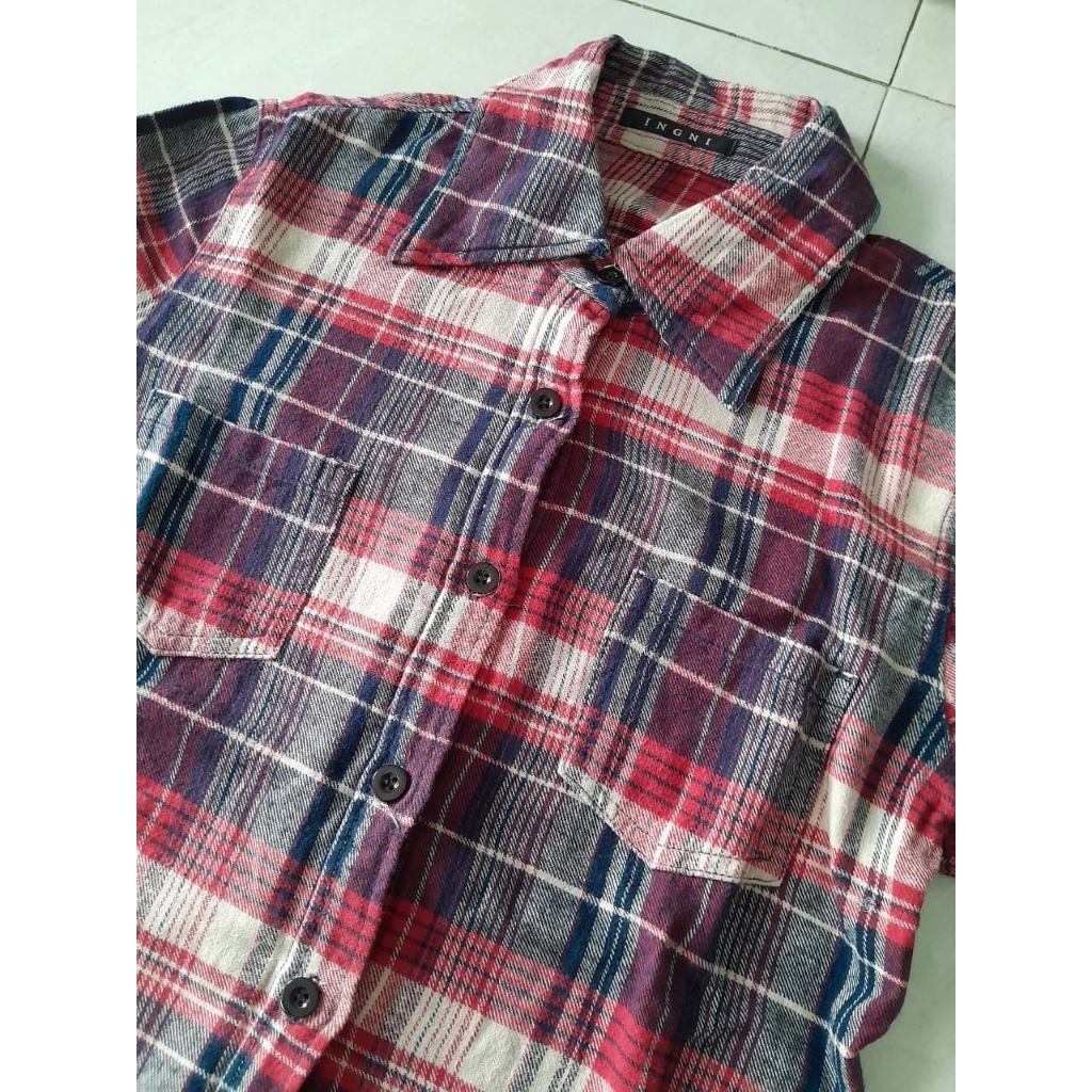 preloved kemeja flanel wanita