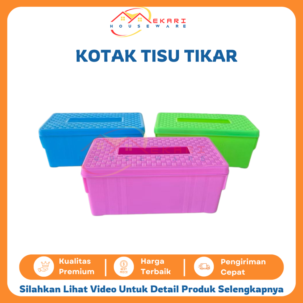 Kotak Tisu Anyam Rotan Persegi Panjang