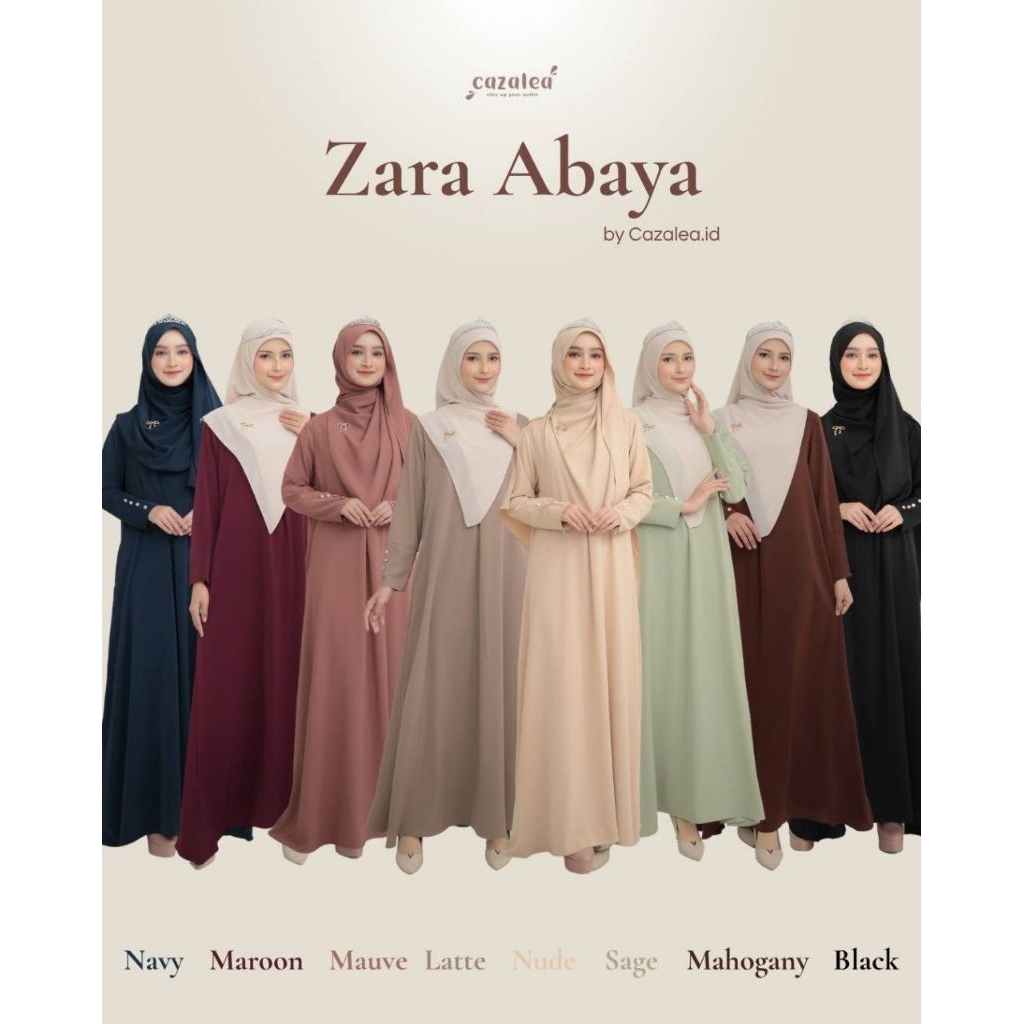 READY STOCK ABAYA ZARA BY CAZALEA