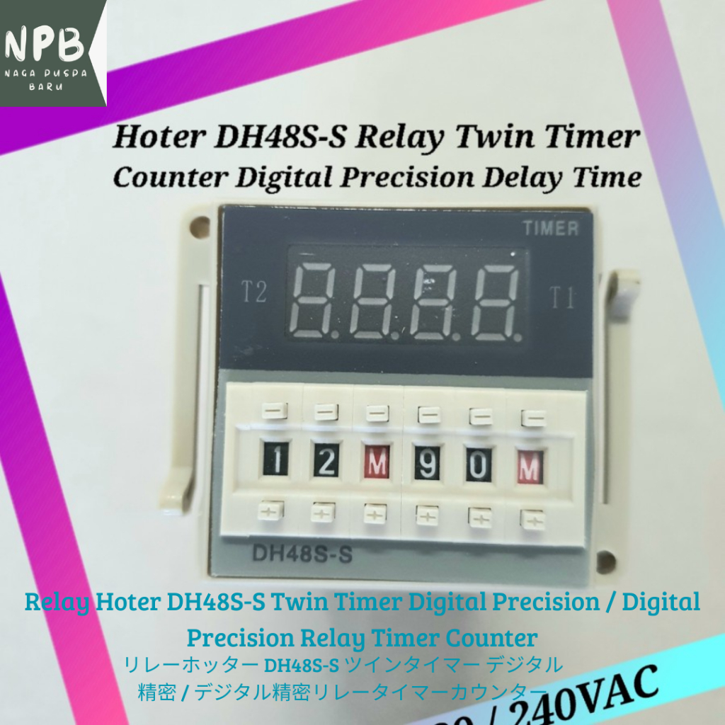 Relay Hoter DH48S-S Twin Timer Digital Precision / Digital Precision Relay Timer Counter