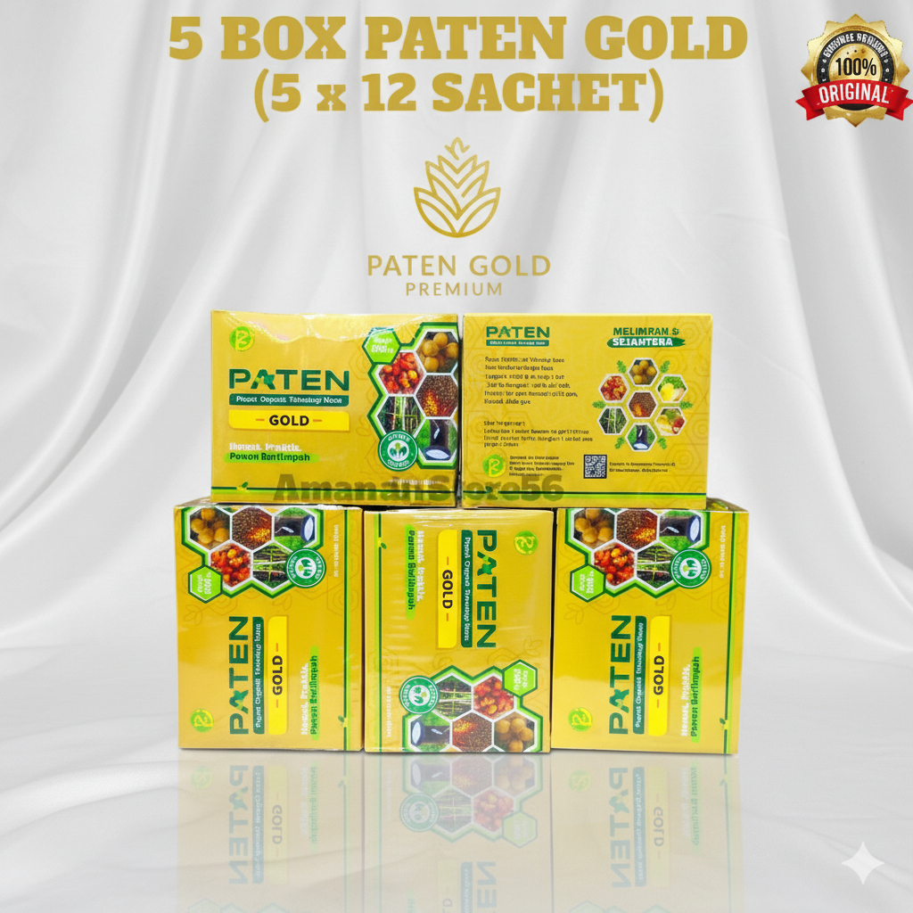 5 BOX ( 60 SACHET ) PUPUK PATEN GOLD / PUPUK PATEN GOLD ORGANIK BY RENNER
