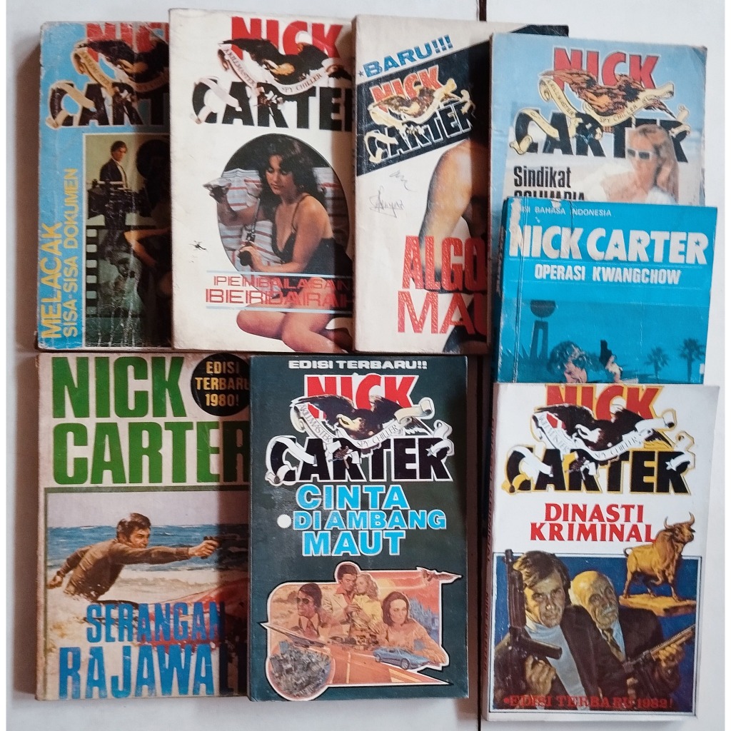 Jual Paket 31 Judul Novel Detektif Dewasa Nick Carter