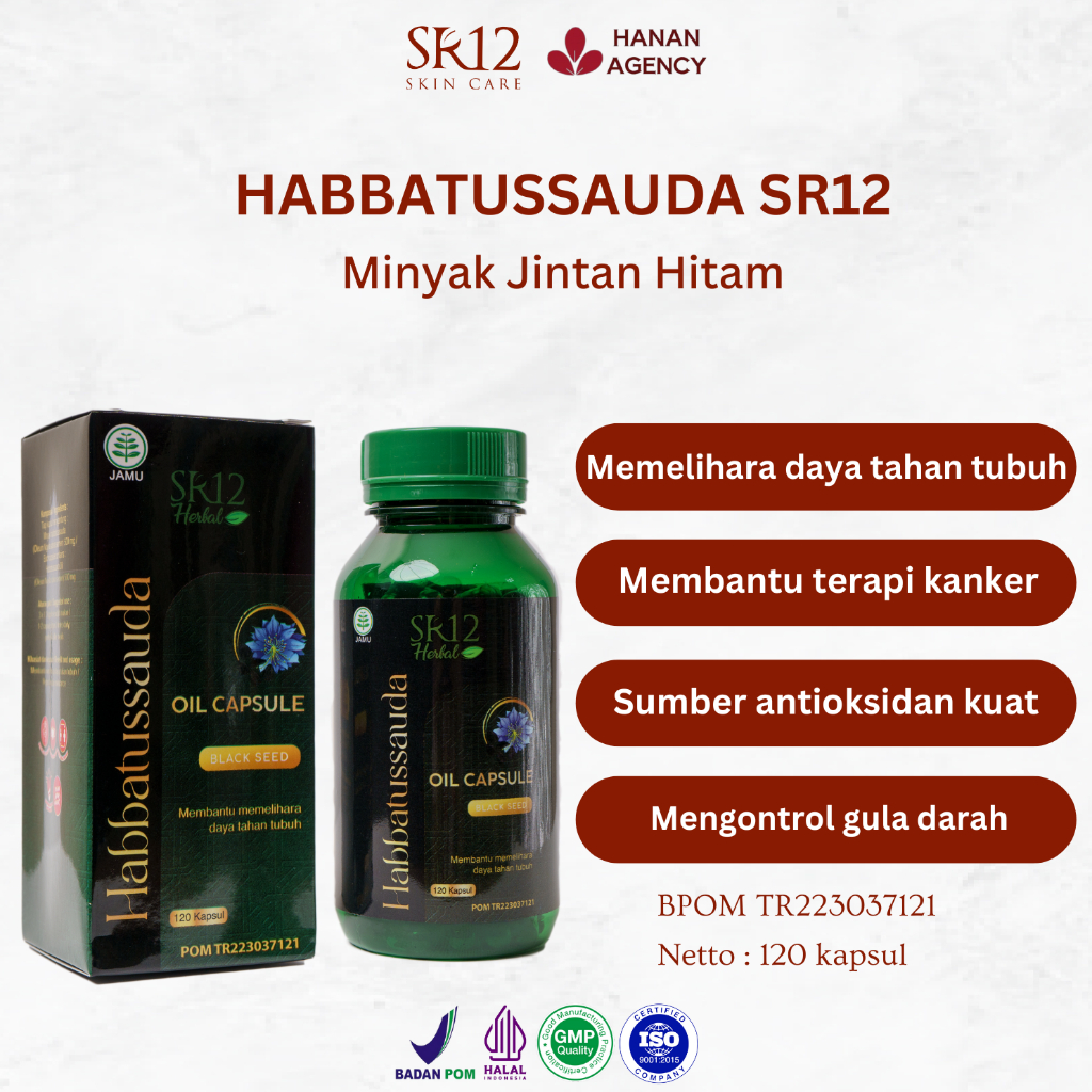 Habbatussauda Oil Kapsul SR12 Originial BPOM Habbasyi Ethiopia Premium Grade A Minyak Jintan Hitam