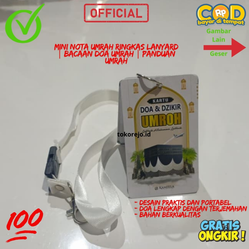 

Buku Nota Kumpulan Doa Haji Umroh Mini Note Free Lanyard