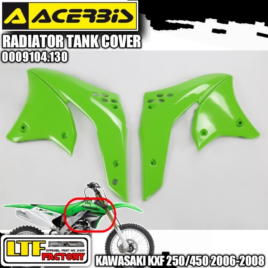 KAWASAKI KX - KXF 250 F 2006 2007 2008 - ACERBIS RADIATOR SCOOP TANK COVER BODY - SAYAP SAMPING TANG