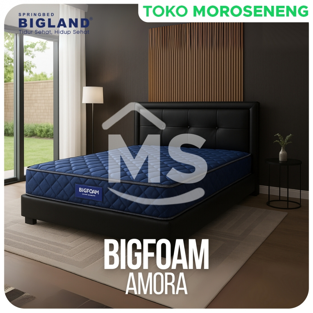 Kasur Busa BIGFOAM BIGLAND Amora Premium Tebal 20 cm Density 16/R40 Rebonded Foam