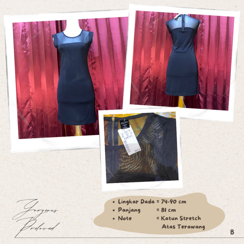 B - 3 PL Baju Dress Blouse Cardigan Rajut Outer Baju Kerja Second