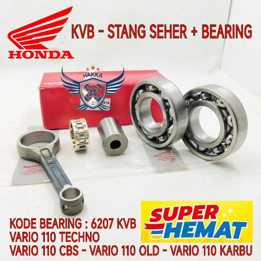 KVB ORIGINAL STANG SEHER + BEARING HONDA VARIO 110 TECHNO, STANG SEHER HONDA VARIO 110 CBS, STANG SE