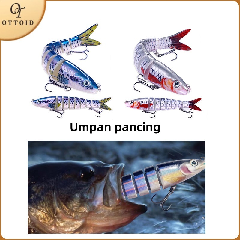 OTTOID Umpan Pancing Casting Lure Swimbait /Umpan Pancing Lure Segmented Swimbait/Umpan Casting Pera