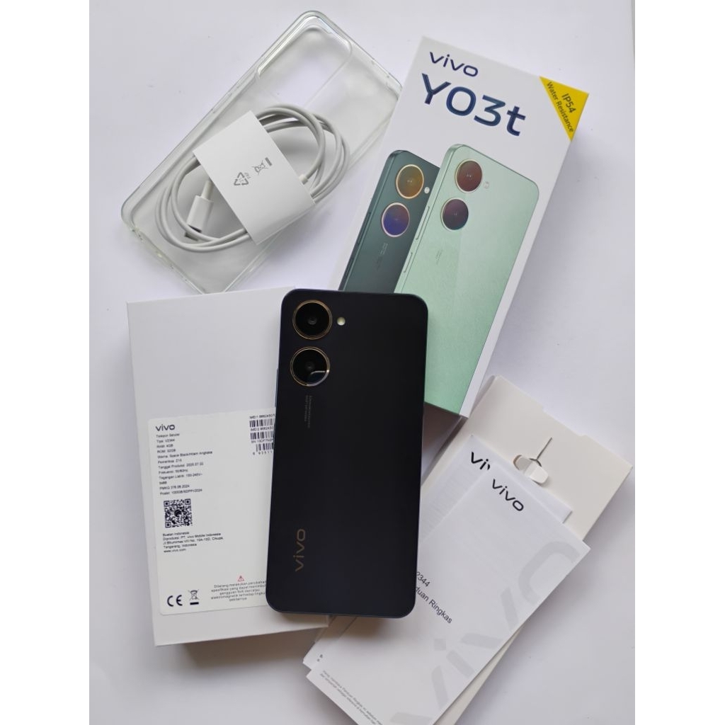 vivo Y03t (4+32) - Black ( Bekas/Second )