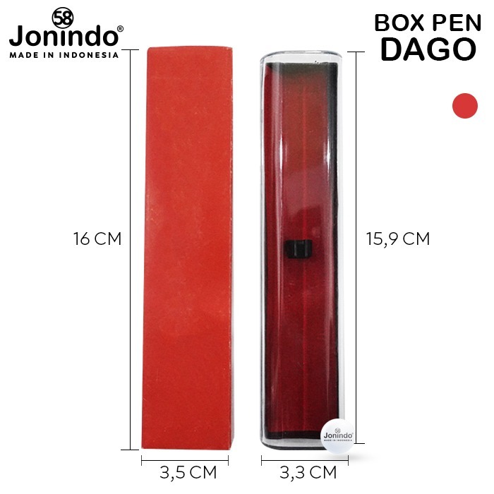 

Box Pen Exclusive Jonindo Merah dan Putih/Bening - Box untuk Pulpen Souvenir Exclusive
