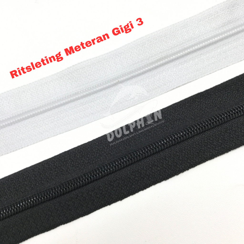Resleting Nylon No3 MURAH METERAN dan Kepala Rit / Rit Sleting Zipper Tas Celana