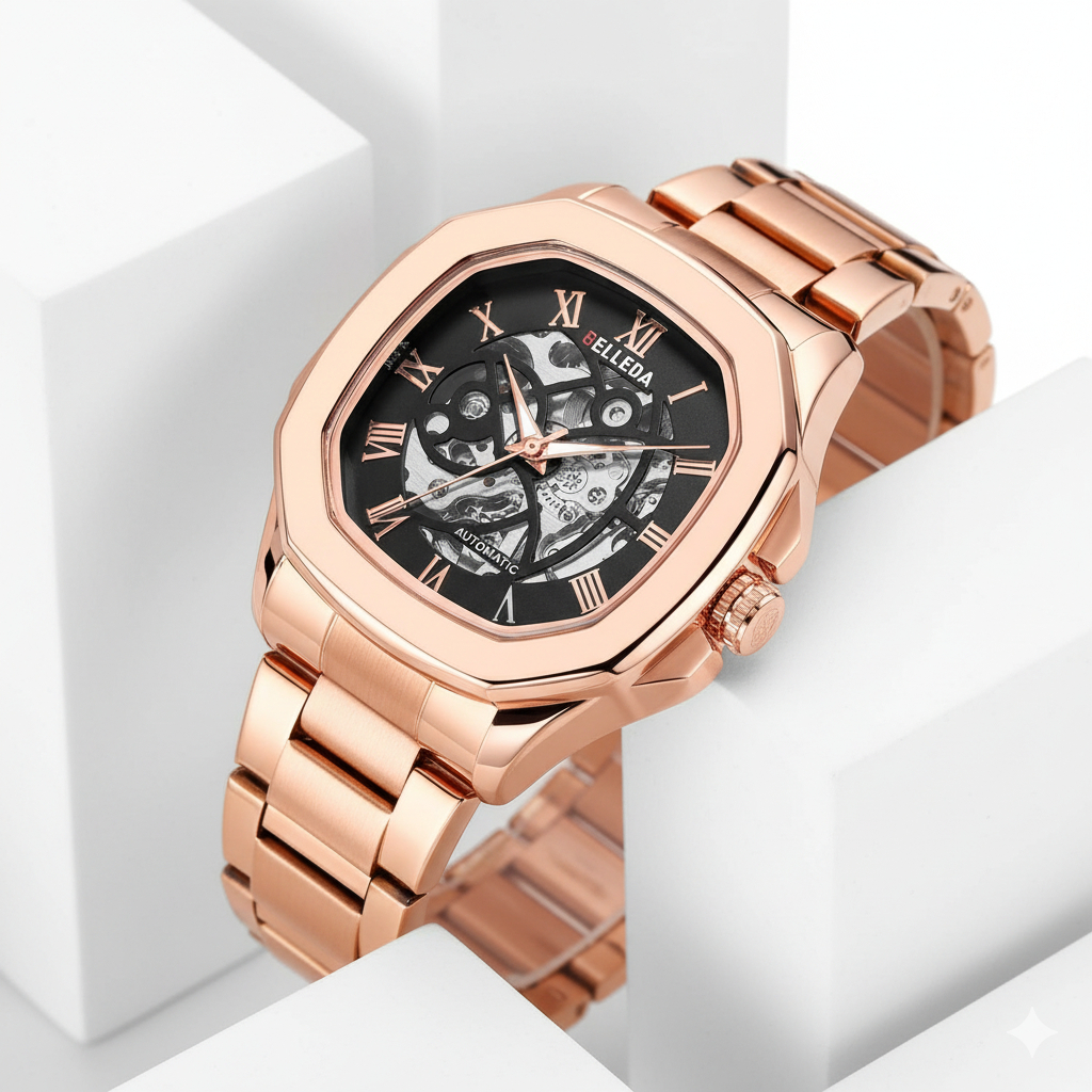 Jam Tangan Pria Wanita Belleda 9484 Automatic Stainless Anti Air 3Atm Unisek Original Watches