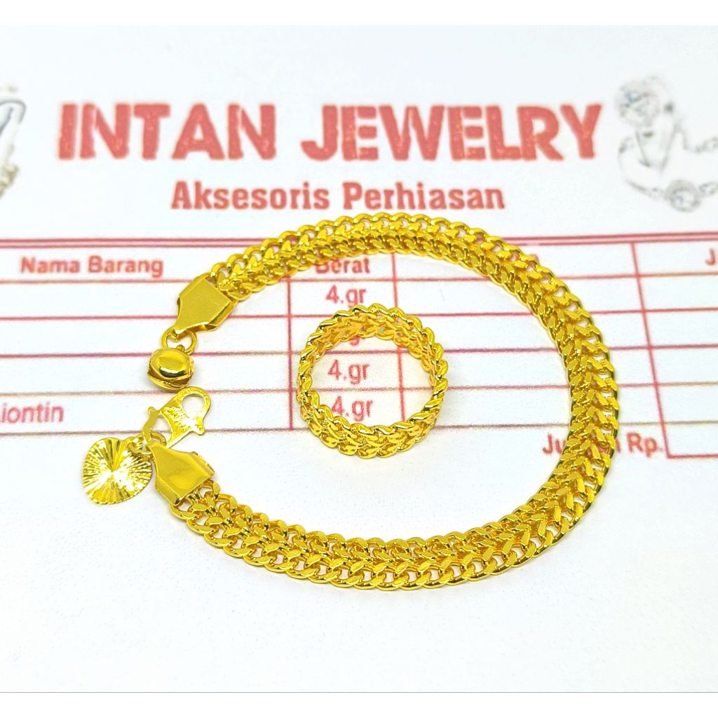 GELANG TIKAR FREE CINCIN RANTAI TITANIUM ANTI LUNTUR DAN KARAT