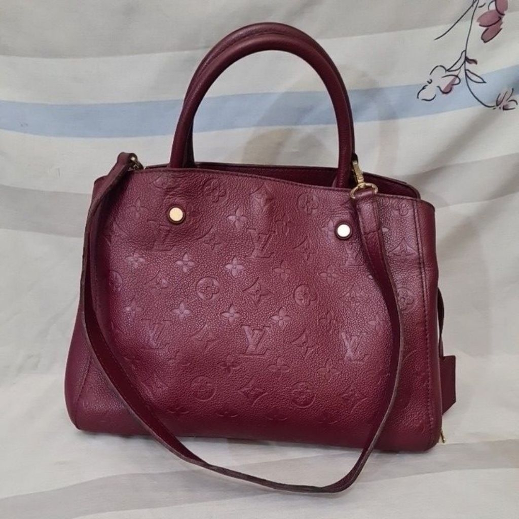 Tas Kulit Asli LOUV Maroon Padlock