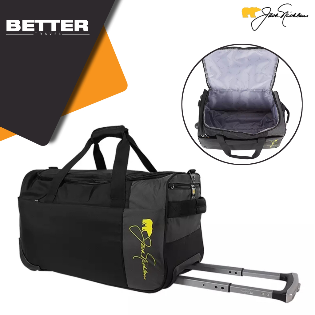 Tas travel bag roda JACK NICKLAUS trolly cabin small kabin duffle traveling mudik baju pakaian
