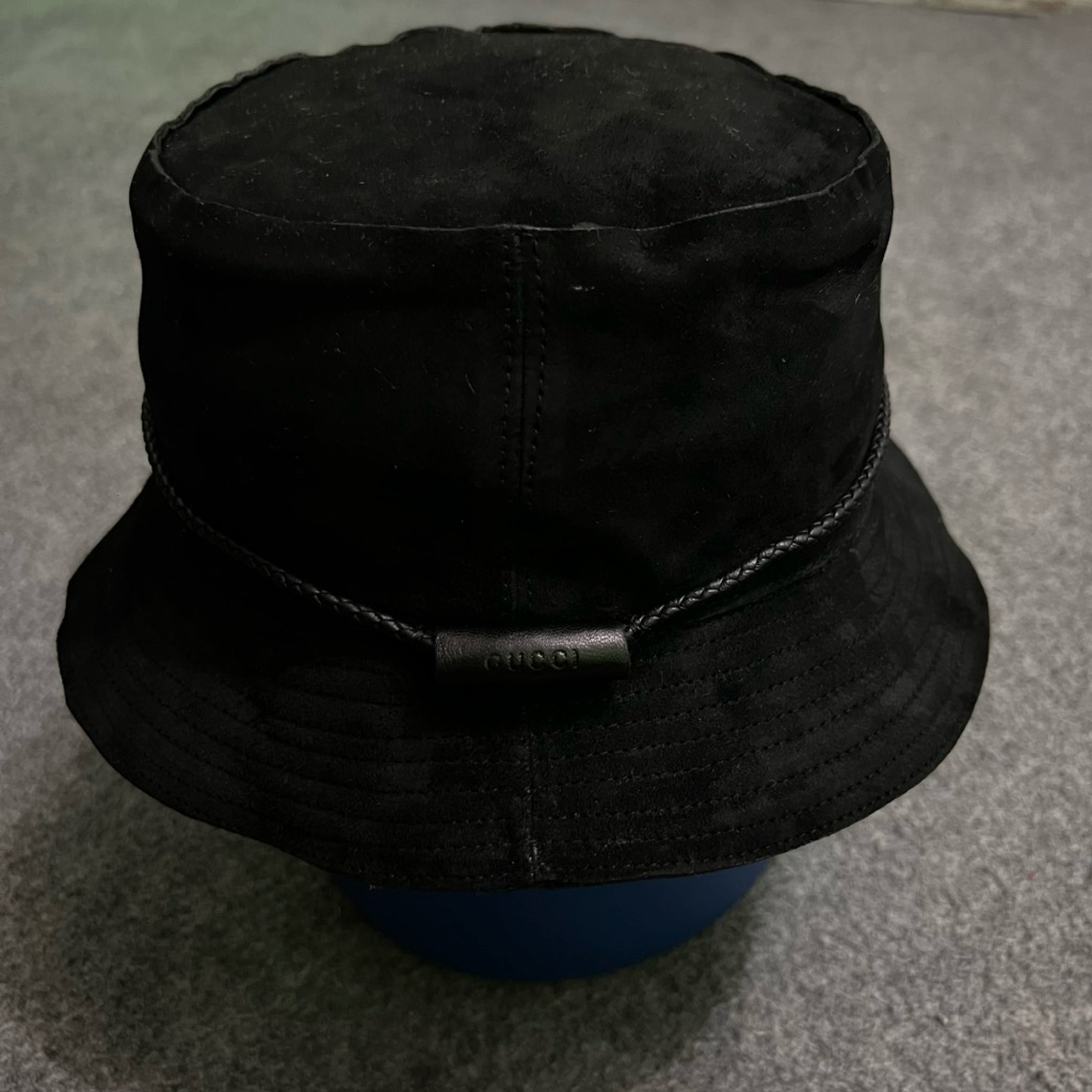 Bucket hat Leather Suede Gucci BNWT aunthentic by grailed