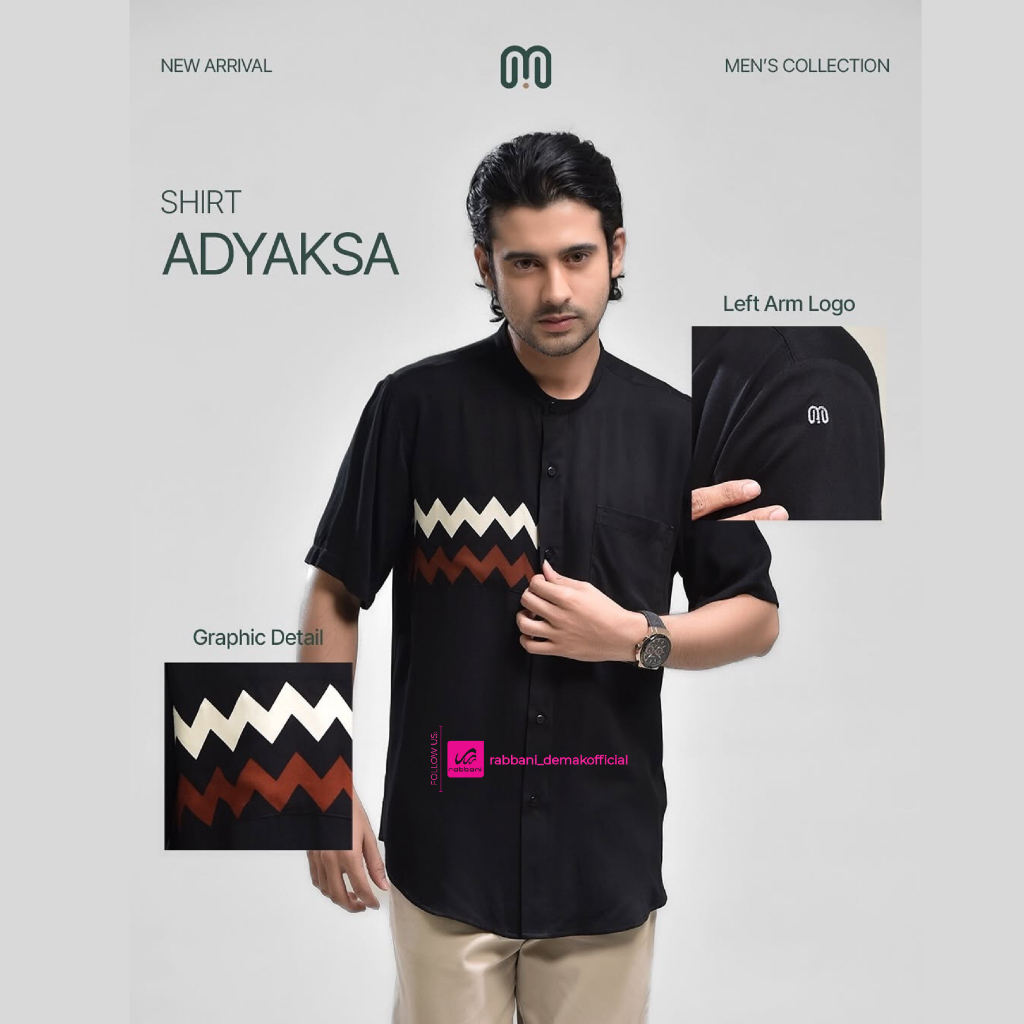 RABBANI X MOT - Shirt Adyaksa - Kemeja Rayon Pria - Kemeja Cowok - Kemeja koko Rabbani - Bahan Rayon