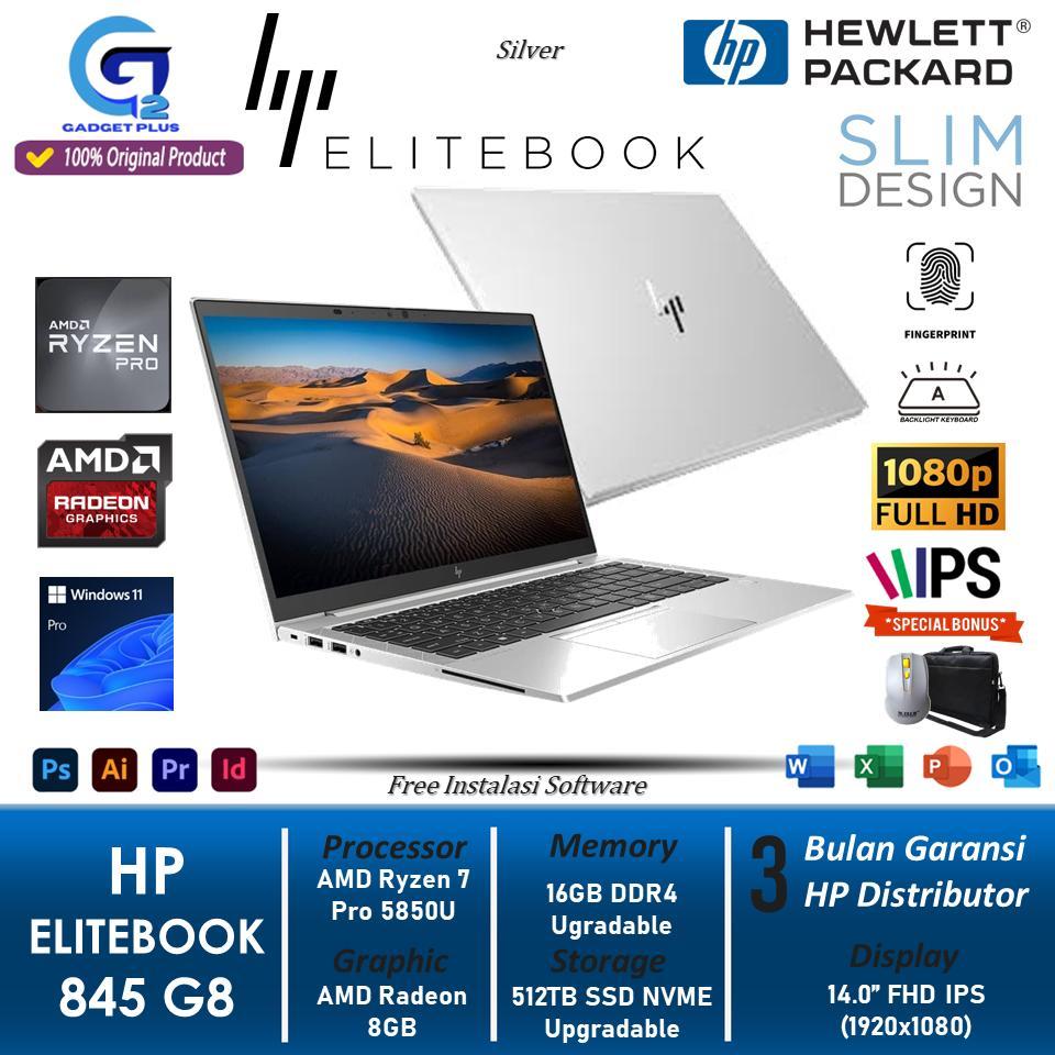 Laptop Gaming Hp Elitebook 845 G8 Ryzen 7 Pro 5850U RAM 16GB 512GB SSD FHD IPS Win11Pro
