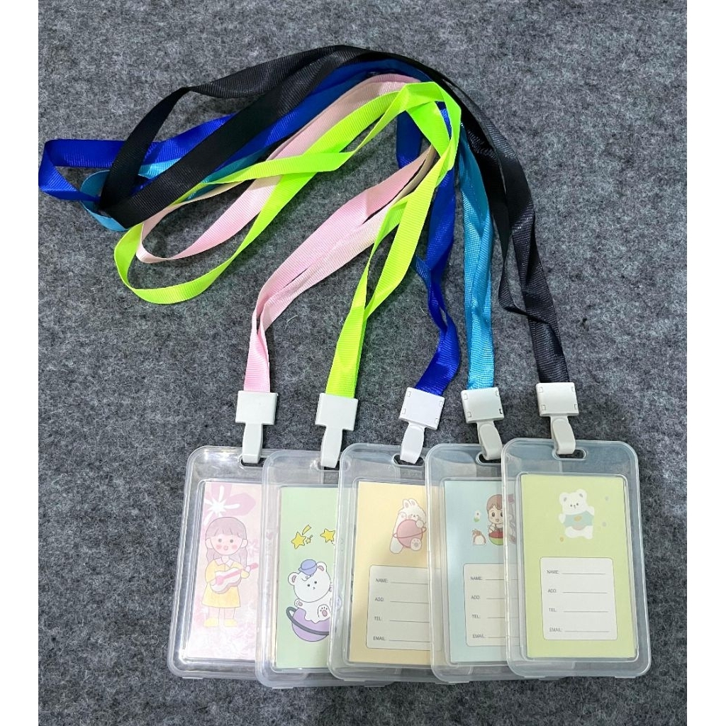 12 PCS KALUNG  IDCARD KARTU NAMA NAME TAG KALUNG ID CARD KARAKTER LANYARD KARAKTER