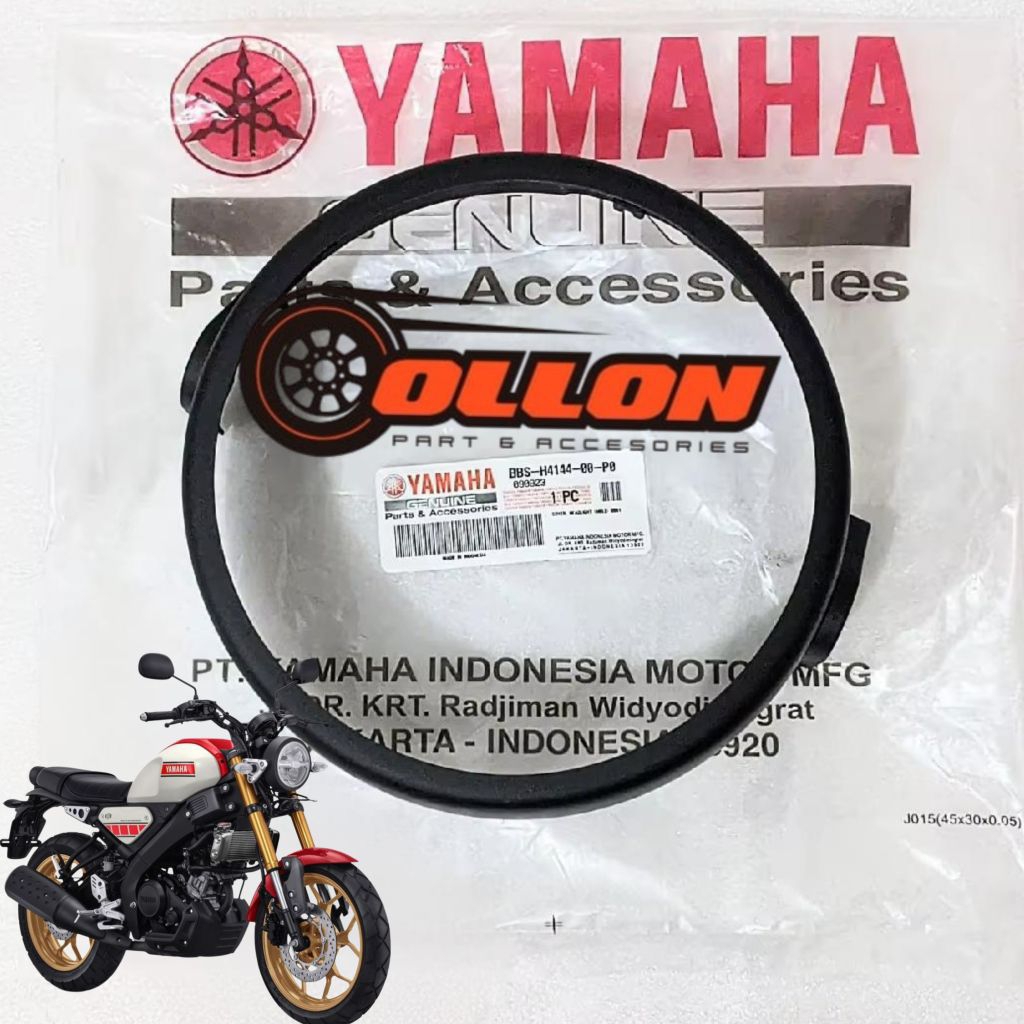 CIVER HEADLIGHT, RING LAMPU DEPAN XSR X-SR 155 HITAM DOF ASLI ORIGINAL YAMAHA BBS-H4144-00-P0