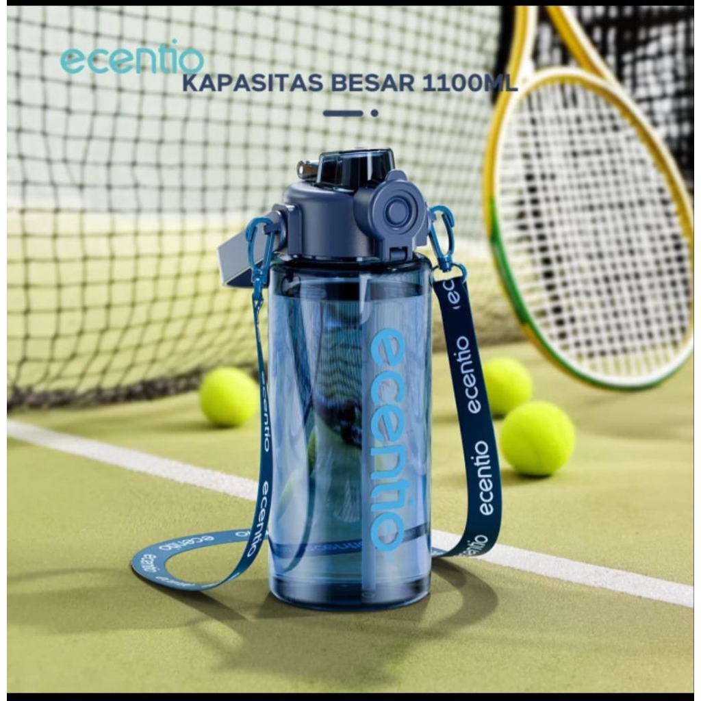 dhiebabyor - ecentio Botol Minum Sport 1100ml BPA Free Ada Tali