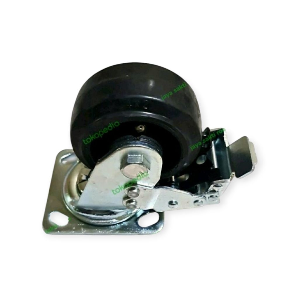 Roda Troli Karet Heavy Duty 4 Inch Rem