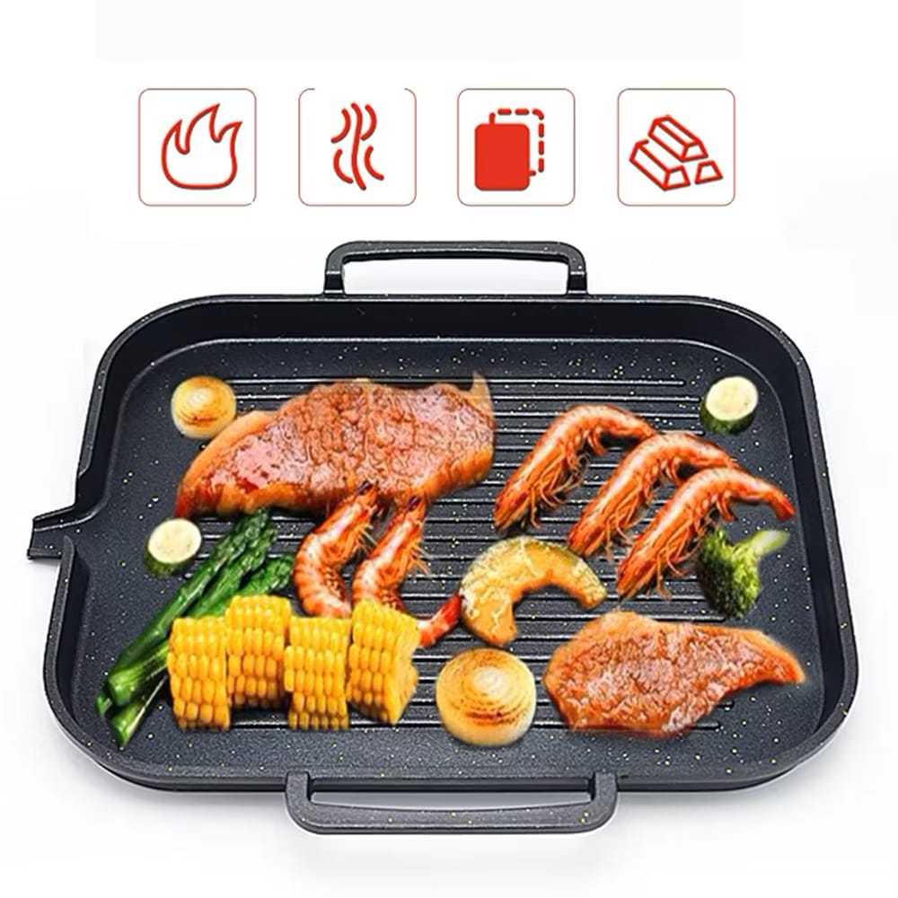 Chefstar Grill Pan Tebal Anti Lengket Induction || Chefstar Marble Grill Pan Anti Lengket Premium