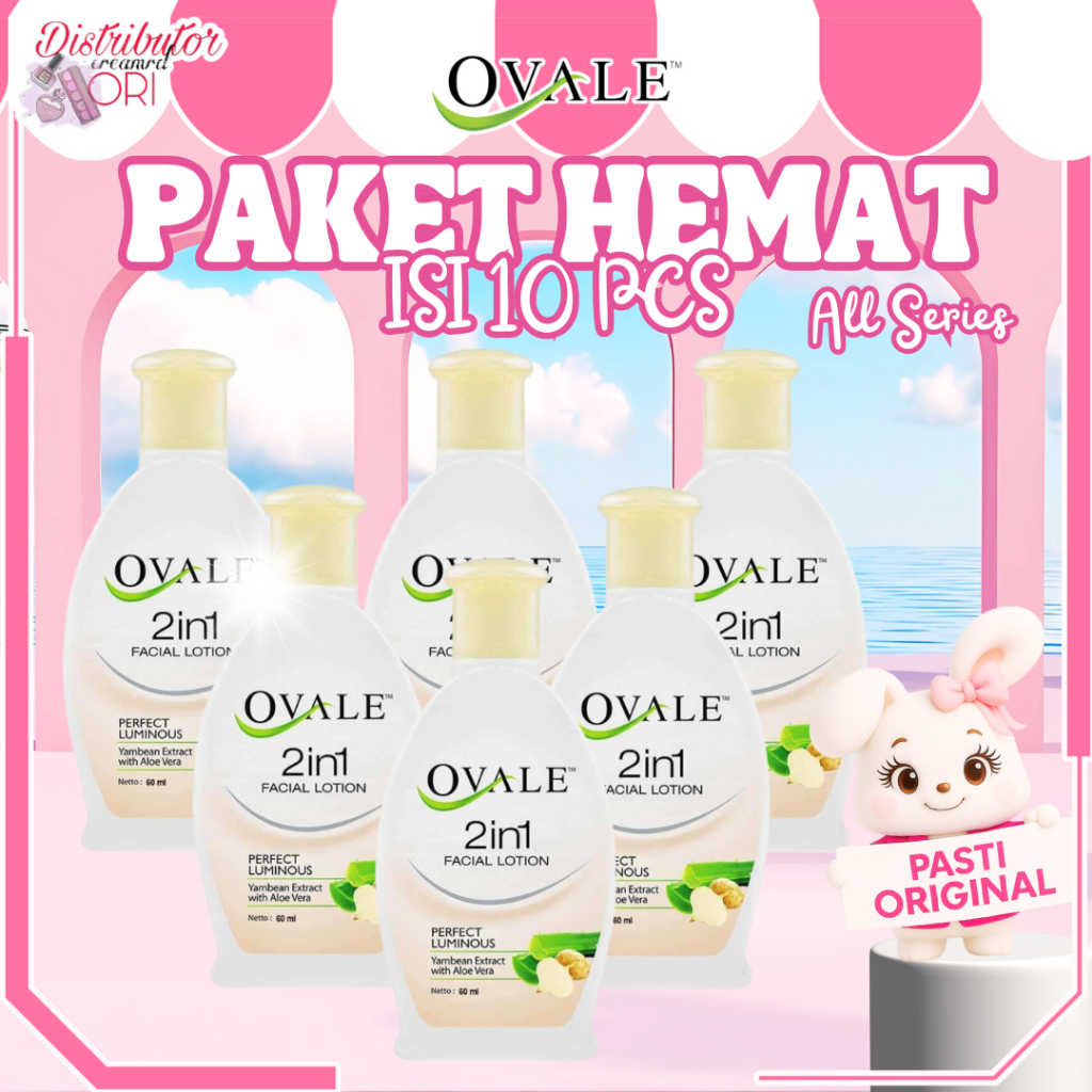 PAKET ISI 6 | OVALE Facial Lotion Botol 100ML /Lemon/Anti Acne/Bengkoang