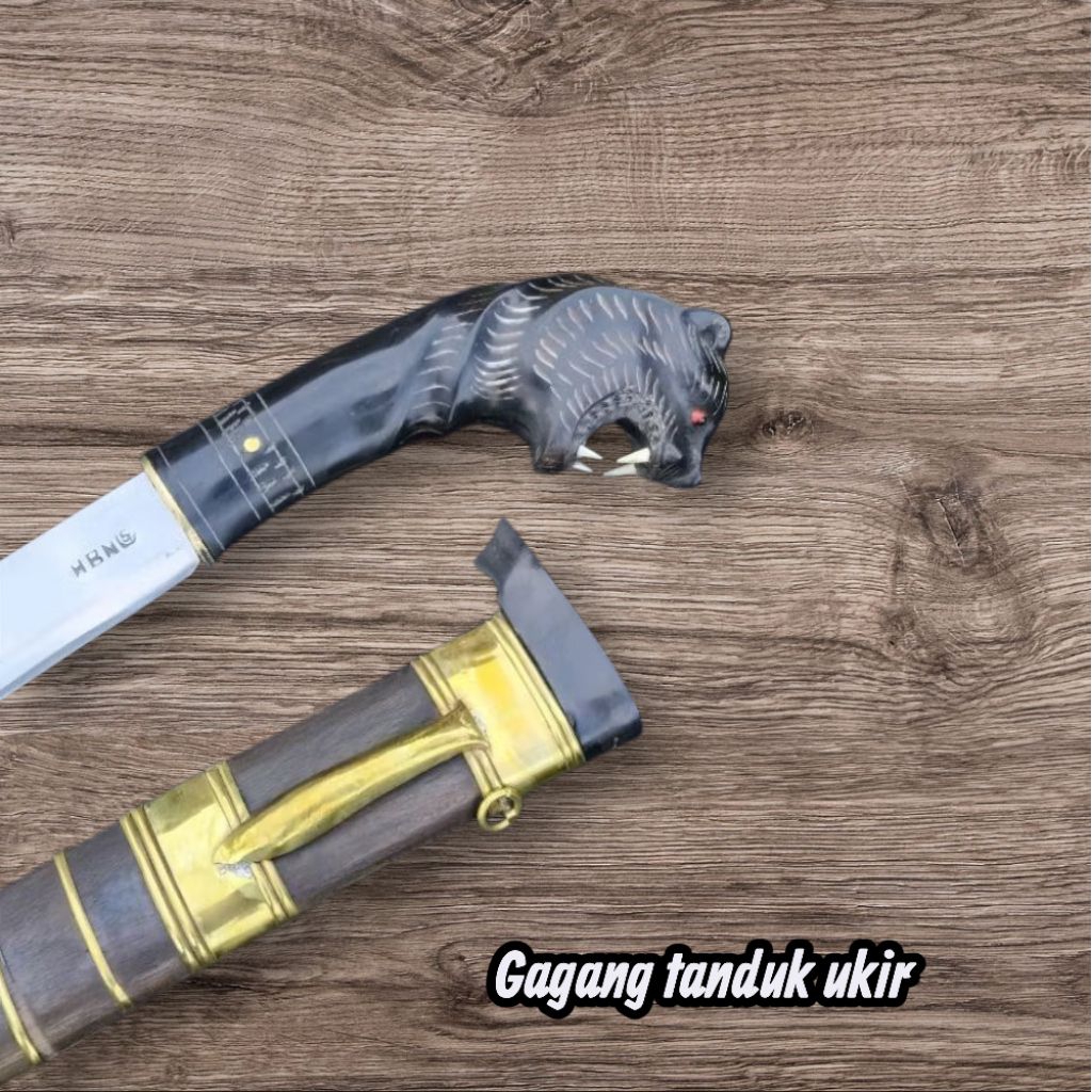 koleksi pisau orang tua kasepuhan gagang tanduk kerbau golteb