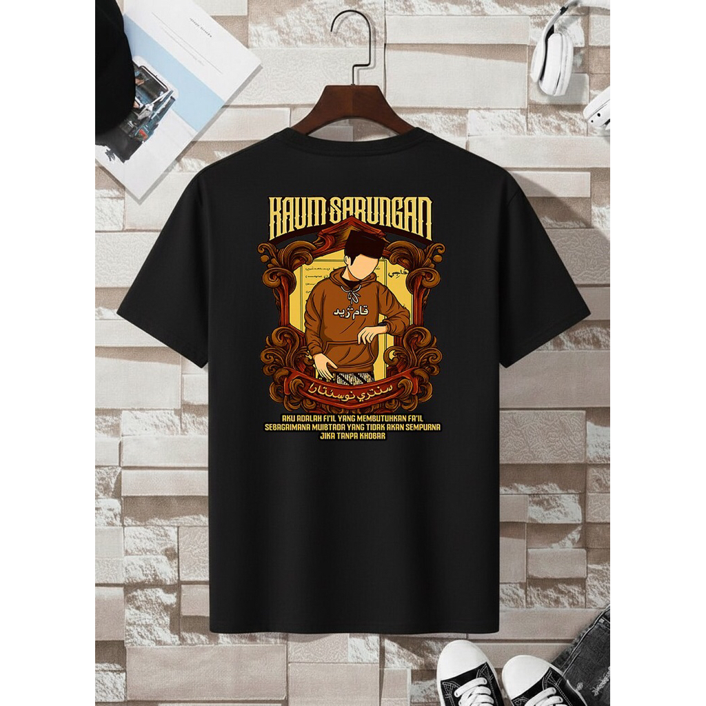 Kaos Kang Santri-Kaos Distro Santri Keren Simpel Nyaman Kaum Sarungan Bisa COD
